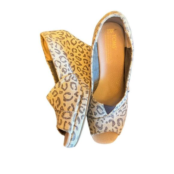 Tom's Leopard Print‎ Wedges Women's Size 7 - Picture 4 of 6